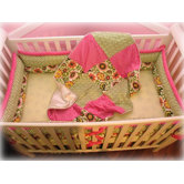 Hot Pink Pinwheel Crib Bedding Collection