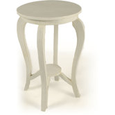 Small Round Table in Antique White finish