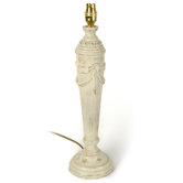 Ribbon Lampstand in Antique White finish