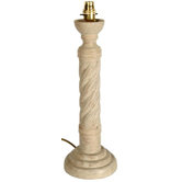 Twisted Lampstand in Natural Limed finish