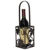 French Vineyard Grape Leaf Bottle Carrier