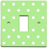 Polka Dots Switch Cover in Green