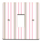 Stripes Switch Cover in Pink and Beige
