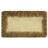 Beige Leather Rug