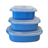 Calypso Basics Microwave Steamer Set in Azure