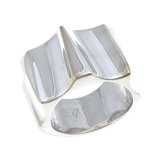 Platifina Platinum Plated Sterling Silver Runway Ring