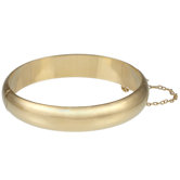 Caribe Gold 14k Gold over Silver 12mm Polished Bangle Bracelet