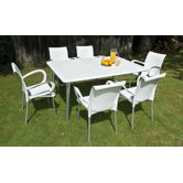 Maestrale 220cm Table with Optional Dama Chairs Set in White