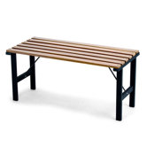 Gartenbank "Granada" in Teak / Schwarz matt