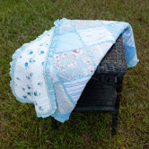 Cornflower Quilted Throw