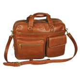 Double Compartment Top Zipper Briefcase