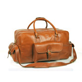 18" Leather Overnight Carry-On Duffel
