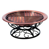 Fall Leaf Scroll Fire Pit