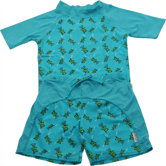 Two Piece Nylon / Spandex Rush Guard in Scuba Bear Print