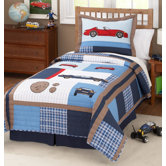 Cars Quilt with Pillow Sham