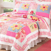 Olivia Pink Quilt with Pillow Sham