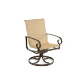 Veneto High Back Swivel Dining Arm Chair