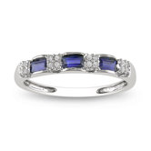 White Gold Diamonds and Sapphire Eternity Ring