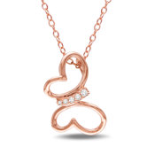Rope-chain Round-cut Diamond Fashion Pendant