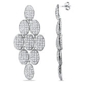 Round Cut Cubic Zirconia Drop Earrings