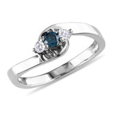 Sterling Silver Diamond  Multi Stone Fashion Ring