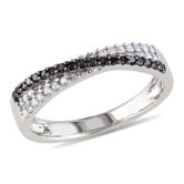 Sterling Silver Round Cut Diamond Single Stone Ring