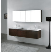 Vicenza 72" Bathroom Vanity Cabinet in Walnut