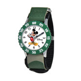 Kid's Mickey Mouse Time Teacher Watch in Green