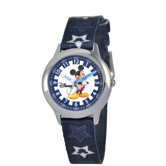 Kid's Mickey Mouse Time Teacher Printed Strap Watch in Blue