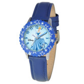 Kid's Cinderella Time Teacher Watch in Blue Leather