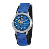 Kid's Woody Time Teacher Velcro Watch in Blue