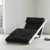 Fresh Futon Figo with White Frame in Black