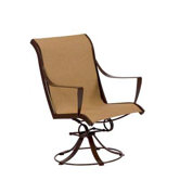 Cromwell Sling Swivel Dining Arm Chair
