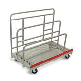 Heavy Duty Waterfall Panel / Sheet Mover 6" Phenolic Casters, 2 Fixed, 2 Swivel