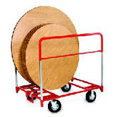 XL Round Table Mover with All Swivel and 8" Pneumatic Casters