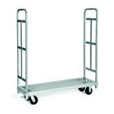 Narrow Tall End Truck, Phenolic Casters, All Swivel, 2 Uprights
