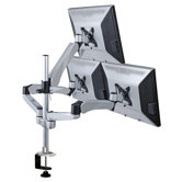 Triple Monitor Desk Mount Spring Arm Quick Release