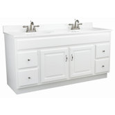 Concord 60" x 21" Double Door Vanity with Solid Surafce