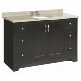 Ventura 48" x 21" Vanity Cabinet with Granite Single Bowl Top