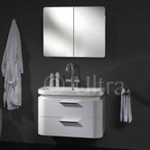 Oblique Wall Mounted Unit in High Gloss White
