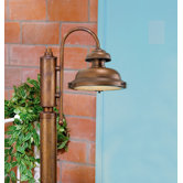 Nautik One Light Outdoor Two Arm Head Post Lamp