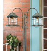 Caravela Two Light Outdoor One Arm Head Post Lamp