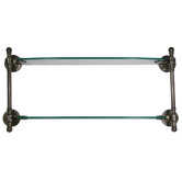 Retro Dot Double Glass Shelf