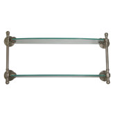 Retro Wave 24" x 5" Double Glass Shelf