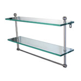 Universal 22 x 5 Glass Shelf with Towel Bar