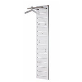 Wandgarderobe "Essence" in Alu farbig / Wei&szlig;
