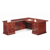 Heritage L-Shaped Reception Executive Desk with Return