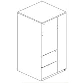 Stellar Two File Drawers Storage Wardrobe