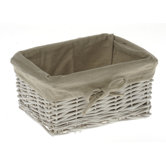 Tobs Willow Storage Small Basket in White