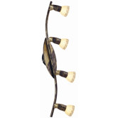 Novara 4 Light Track Light in Gold Patinated